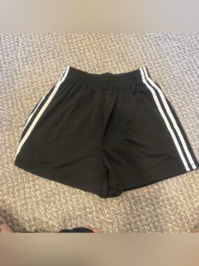 Unbranded Black Athletic Shorts with White Side Stripes